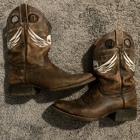 Colt ford distressed Leather, square toe boots - Picture 2 of 5